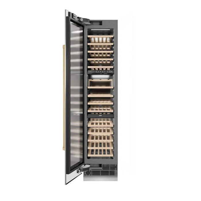 ZLINE 18"Triple Zone 68 Bottle Left Hinge Column Wine Cooler, Stainless Steel Champagne Bronze RCWVLZ-30418-CB09K