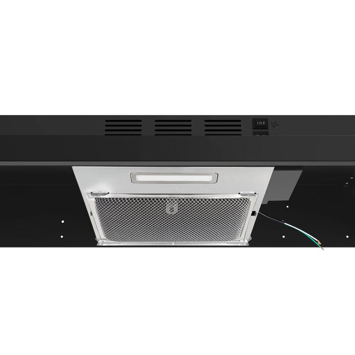 Forno 30" 200 CFM Compact Under Cabinet Black, FRHUC5200-30BLK09K