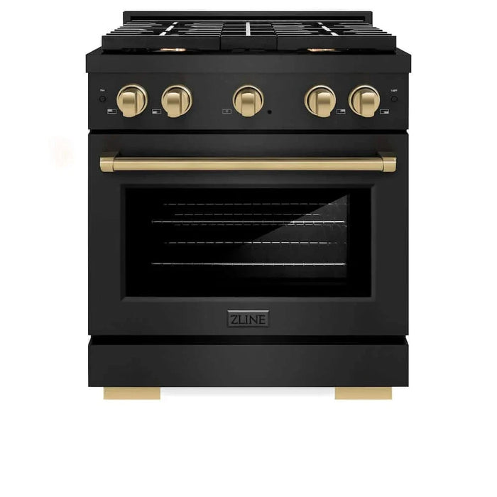 ZLINE 30"Gas Range, Convection Gas Oven, Black Champagne Bronze, SGRBZ-30-CB09K