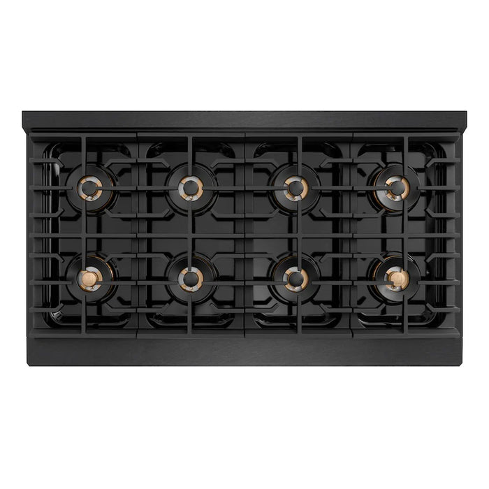 ZLINE 48" Paramount Gas Range, Convection Gas Oven, Black Satin Stainless Steel SGRBSZ-48-CB09K