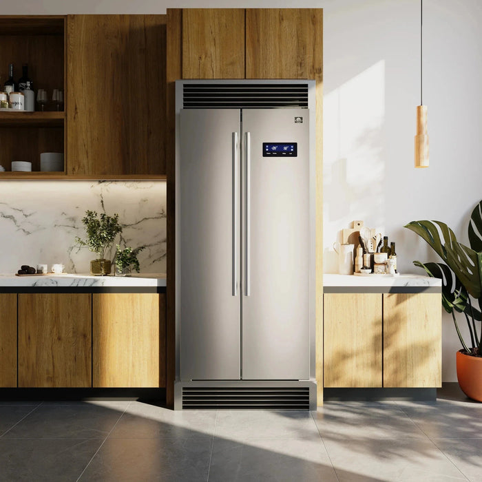 FORNO Salerno 37" Side-by-Side Built-In Refrigerator FFRBI1805-37SG09K