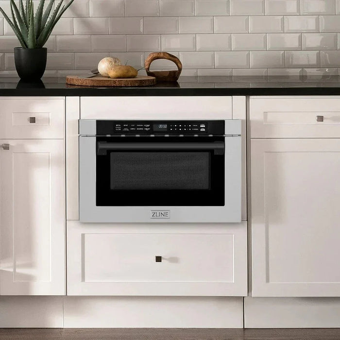ZLINE 24" Microwave Drawer, Stainless Steel, Bronze MWDZ-1-H-MB09K