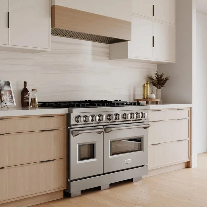 ZLINE 48" Dual Fuel Range, Gas Cooktop, Electric Convection Oven Stainless Steel, CDR4809K