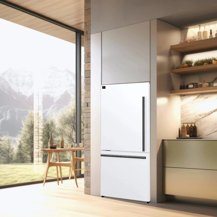 FORNO Espresso Milano 62" Side-By-Side Refrigerator FFFFD1787-60WHT09K