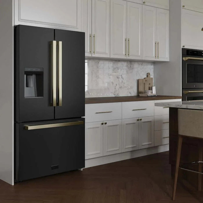 ZLINE 36" Refrigerator, Water, Ice Dispenser, Black Stainless, RSMZ-W36-BS-FCB09K