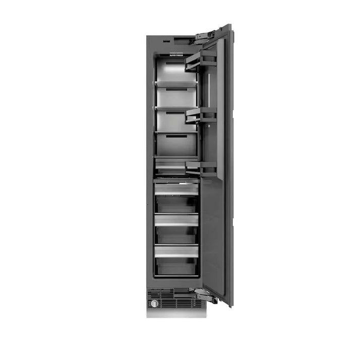 ZLINE 18" Panel Ready Right Hinge Column Freezer, Graphite Gray Interior Polished Gold RBCFVRZ-18-G09K