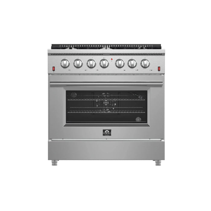 Forno Appliance Package - 36" Gas Range, Dishwasher, 36" Refrigerator FBDL-004-01CAUS09K