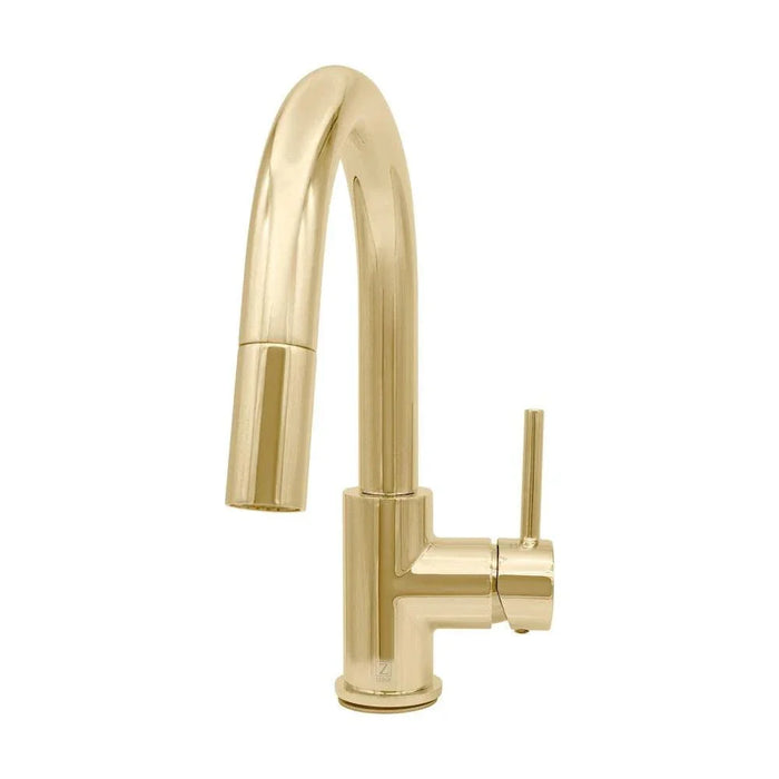 ZLINE Dante Kitchen Faucet In Polished Gold, DNT-KF-PG09K
