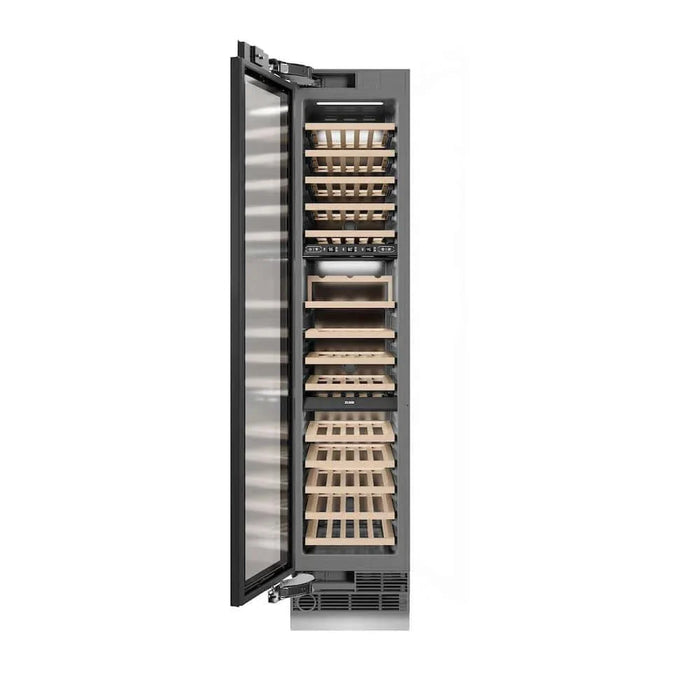 ZLINE 18" Triple Zone 68 Bottle Panel Ready Column Left Hinge Wine Cooler Matte Black RBCWVLZ-18-MB09K