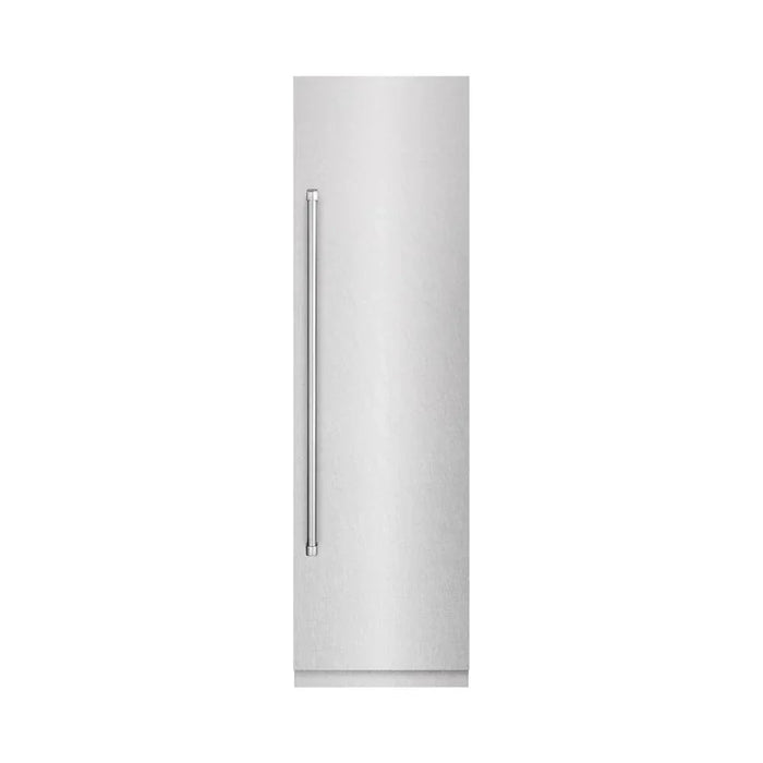 ZLINE 24" Column Refrigerator DuraSnow®Stainless Steel, Graphite Gray Interior RCRV-SN-2409K