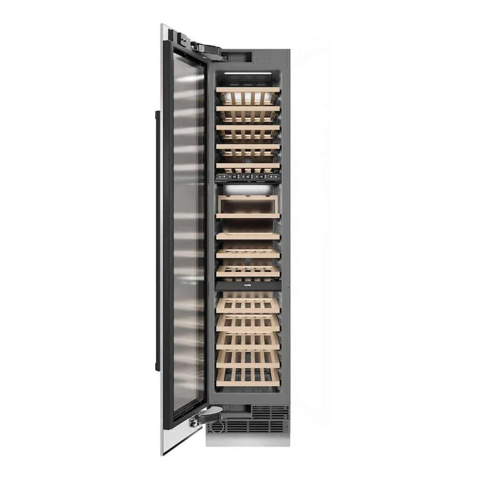 ZLINE 18"Triple Zone 68 Bottle Left Hinge Column Wine Cooler, DuraSnow® Stainless Steel Matte Black RCWVLZ-SN-18-MB09K