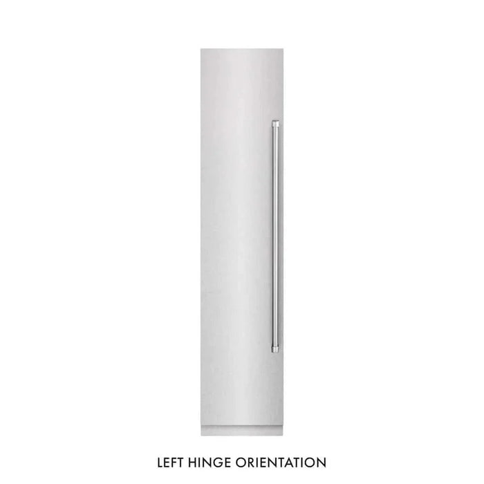 ZLINE 18" Left Hinge Column Freezer DuraSnow® Stainless Steel, Graphite Gray Interior RCFVL-SN-1809K