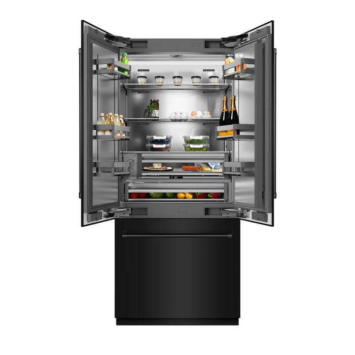 ZLINE 36" French Door Built-In Bottom Freezer Refrigerator, Water Dispenser, Ice Maker SRBIV-BS-3609K