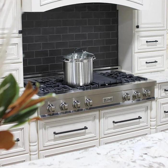 ZLINE 48 inch Rangetop with 7 Gas Burners, Griddle RT-GR-4809K