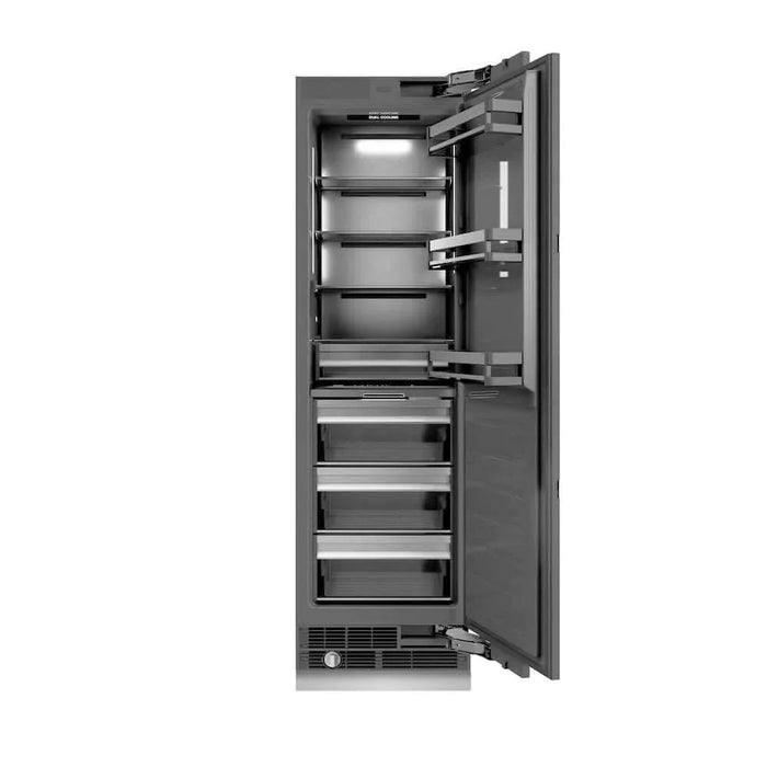 ZLINE 24" Panel Ready Column Refrigerator, Graphite Gray Interior Matte Black RBCRVZ-24-MB09K