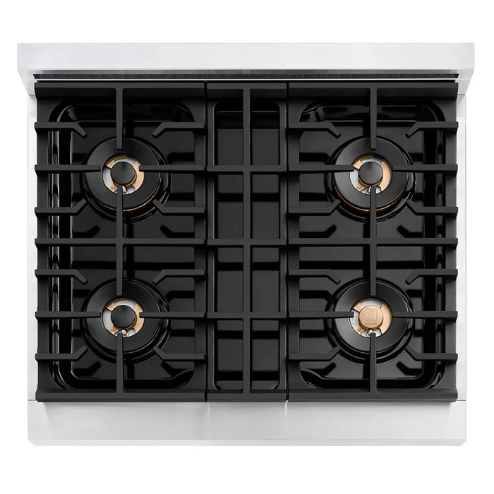 ZLINE 30" Paramount Gas Range DuoPro™ Cooktop, Convection Gas Oven PSGRZ-WM-30-CB09K