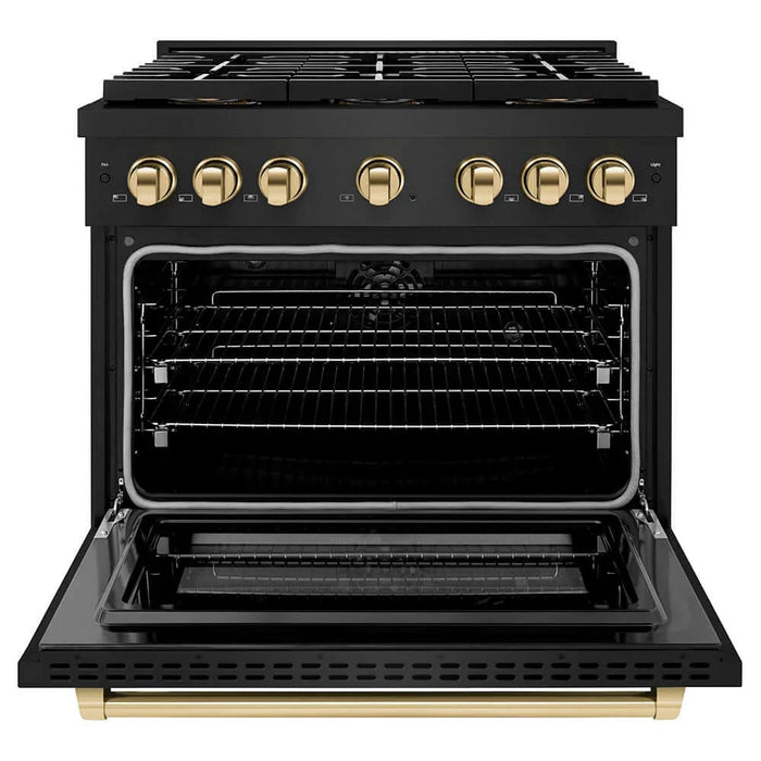 ZLINE 36" Paramount Gas Range DuoPro™ Cooktop, Convection Gas Oven PSGRBZ-36-G09K