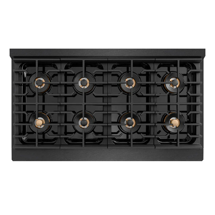 ZLINE 48" Paramount Gas Range DuoPro™ Cooktop, Convection Gas Oven, Black Satin Stainless Steel PSGRBS-4809K