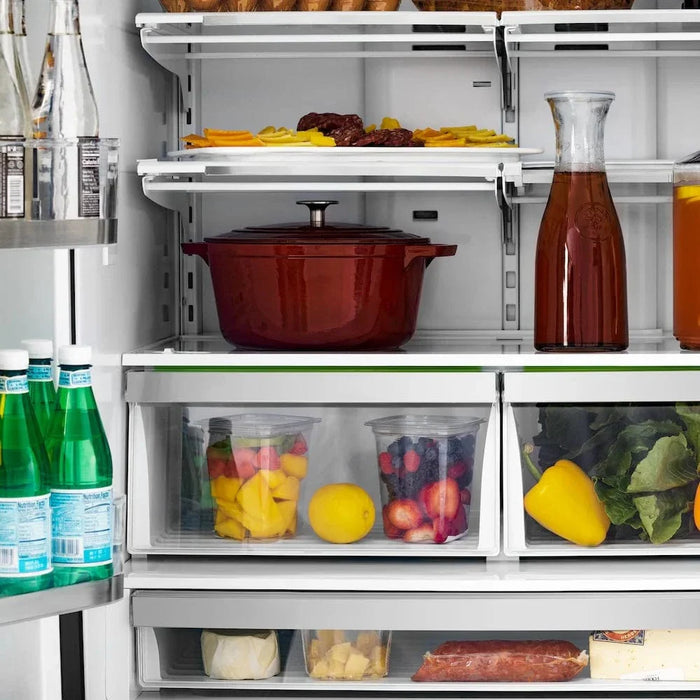 ZLINE 36" Autograph French Door Refrigerator, Ice Maker, Black Stainless RFMZ-36-BS-FCB09K
