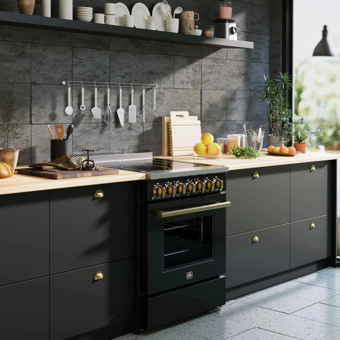 FORNO Paolo 30" Electric Range FFSEL6011-30BLK09K