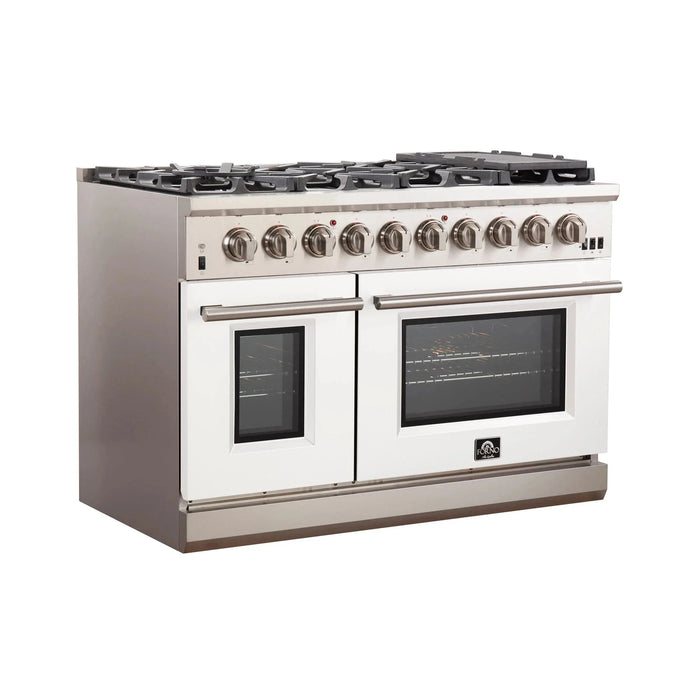FORNO Capriasca 48″ Gas on Gas Range FFSGS6260-48WHT09K