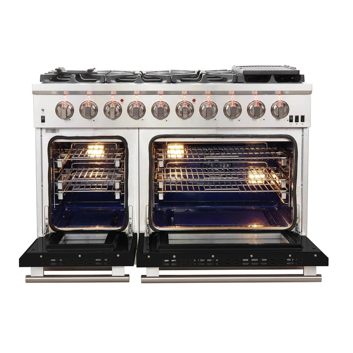 FORNO Capriasca 48″ Gas on Gas Range FFSGS6260-48BLK09K