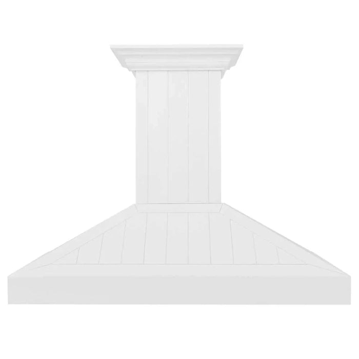 ZLINE 48" Wooded Shiplap Bright White Finish Wall Range Hood KPWW-4809K