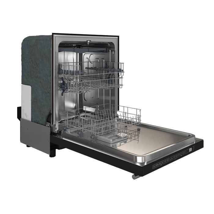 Forno Espresso 24" Built-In Dishwasher, Black, Antique Brass, FDWBI8067-24BLK09K