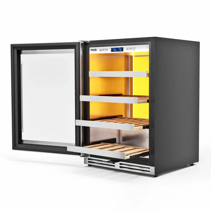 THOR 24" Undercounter Single Zone Wine Cooler Left- Hinge TWC24UL-LH09K