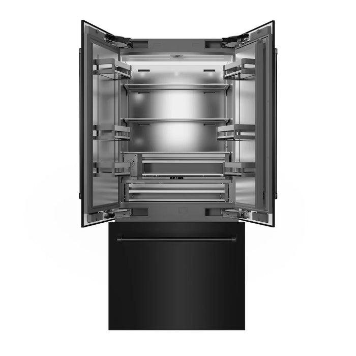 ZLINE 36" French Door Built-In Bottom Freezer Refrigerator, Water Dispenser, Ice Maker SRBIV-BS-3609K