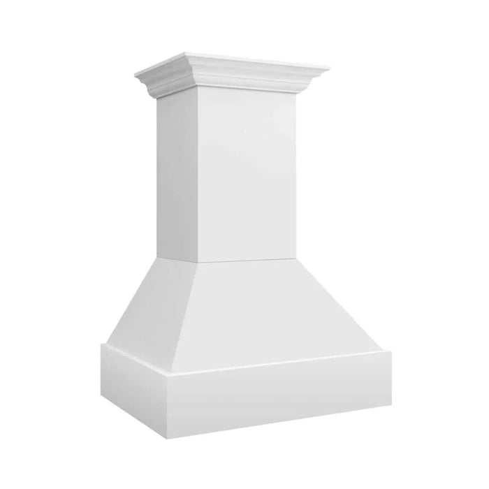ZLINE Wooden Wall Mount Range Hood in Rustic Bright White Finish 355WW-3009K