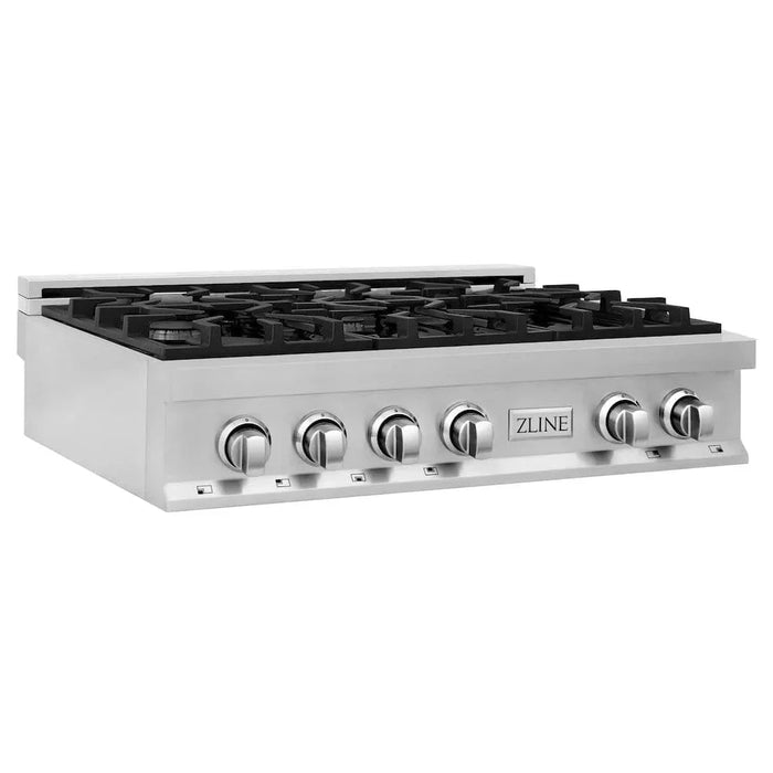 ZLINE 36 inch Rangetop with 6 Gas Burners, Griddle RT-GR-3609K