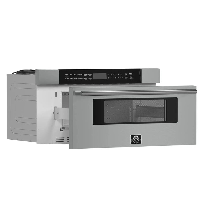 Forno 30" Microwave Drawer in Stainless Steel, FMWDR3000-3009K