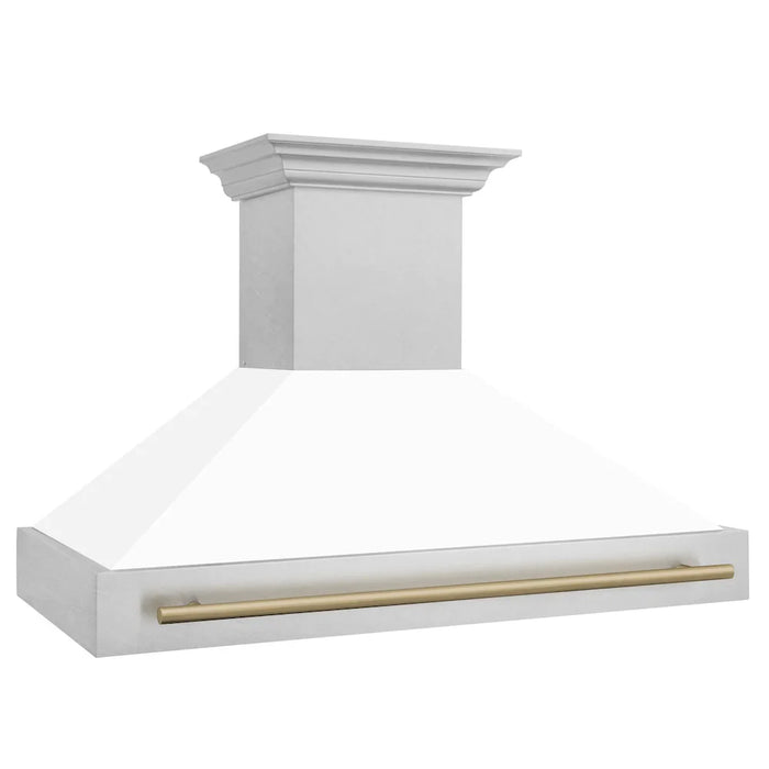 ZLINE 48" Autograph DuraSnow White Range Hood 8654SNZ-WM48-CB09K