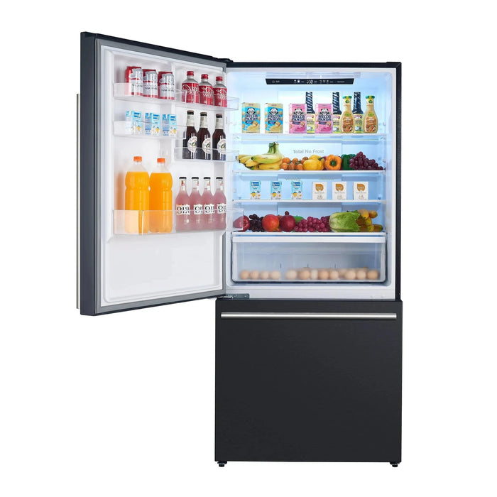 FORNO Espresso Milano 31" Right Swing Refrigerator FFFFD1785-31BLK09K