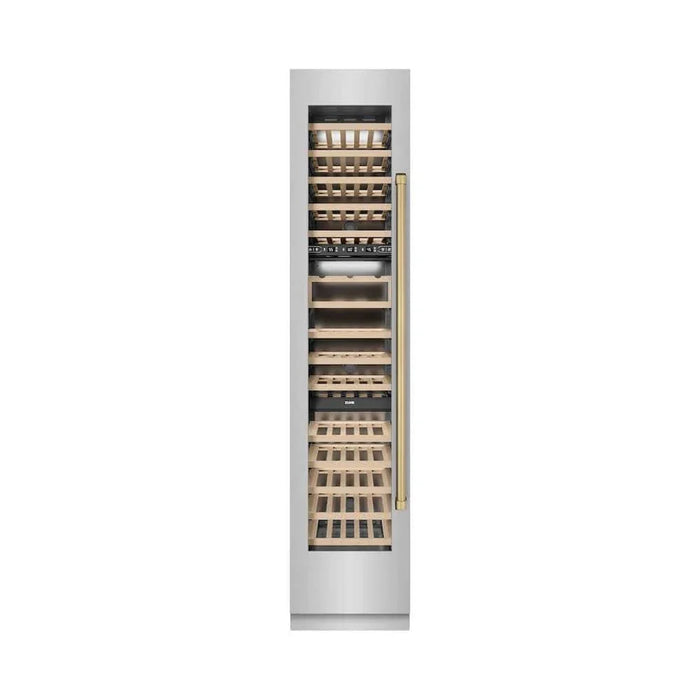 ZLINE 18"Triple Zone 68 Bottle Left Hinge Column Wine Cooler, Stainless Steel Champagne Bronze RCWVLZ-30418-CB09K