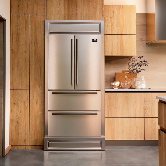 FORNO Moena 40" French Door Built-In Refrigerator FFRBI1820-40MG09K