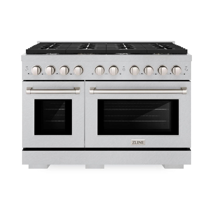 ZLINE 48"Paramount Dual Fuel Range DuraSnow® Stainless Steel SDRS-4809K