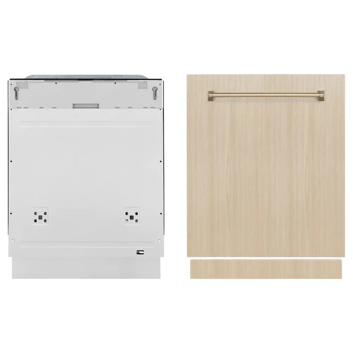 ZLINE Autograph Edition 24" Tall Tub Dishwasher, Custom Panel Ready, Gold DWMTZ-24-G09K