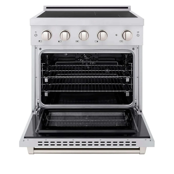 ZLINE 30" Paramount Induction Range, Cooktop, Electric Convection Oven, Satin Stainless Steel SINRS-3009K