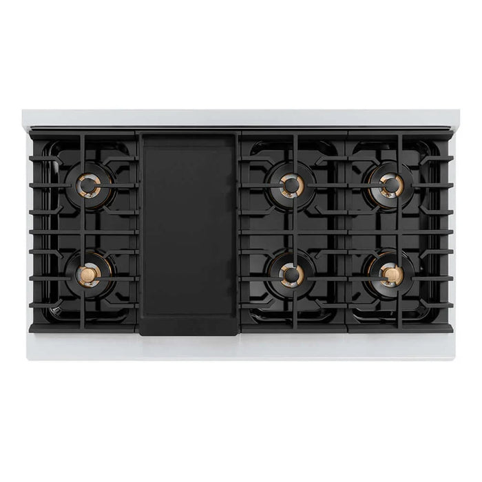 ZLINE 48" Paramount Gas Range DuoPro™ Cooktop, Dual Ovens PSGR-BLM-4809K
