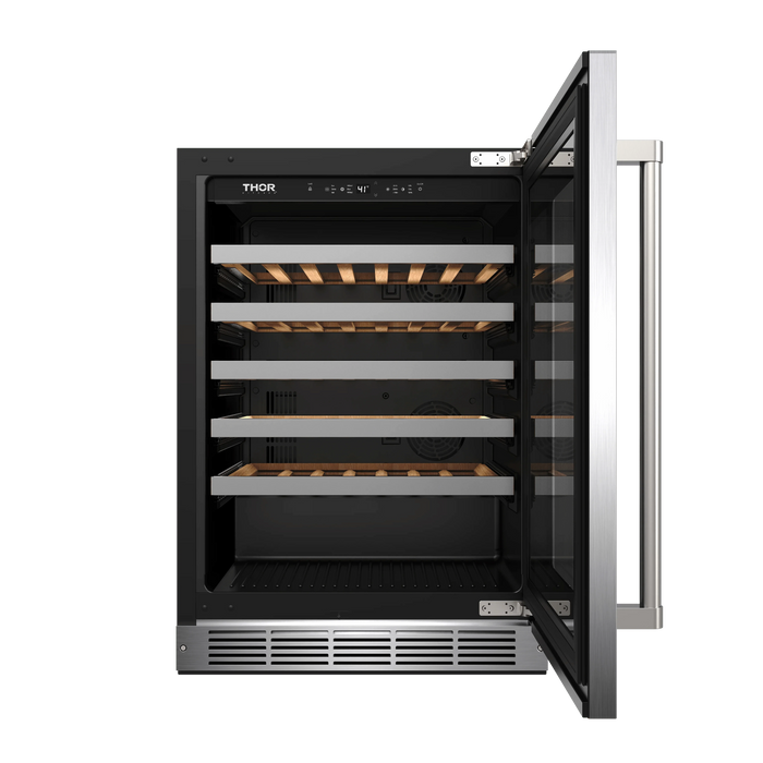 THOR Kitchen 24" Wine Cooler 46 Bottle Single Zone TWC24US09K