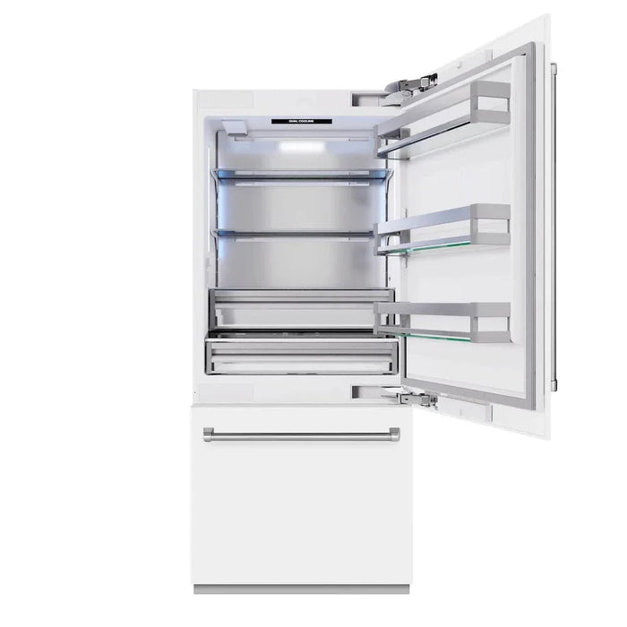 ZLINE 36" Built-In Bottom Freezer Refrigerator,Water Dispenser, Ice Maker, RBIT-WM-3609K