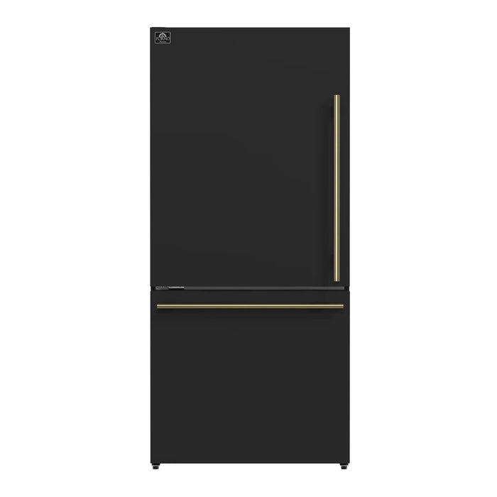 FORNO Espresso Milano 31" Left Swing Refrigerator FFFFD1786-31BLK09K