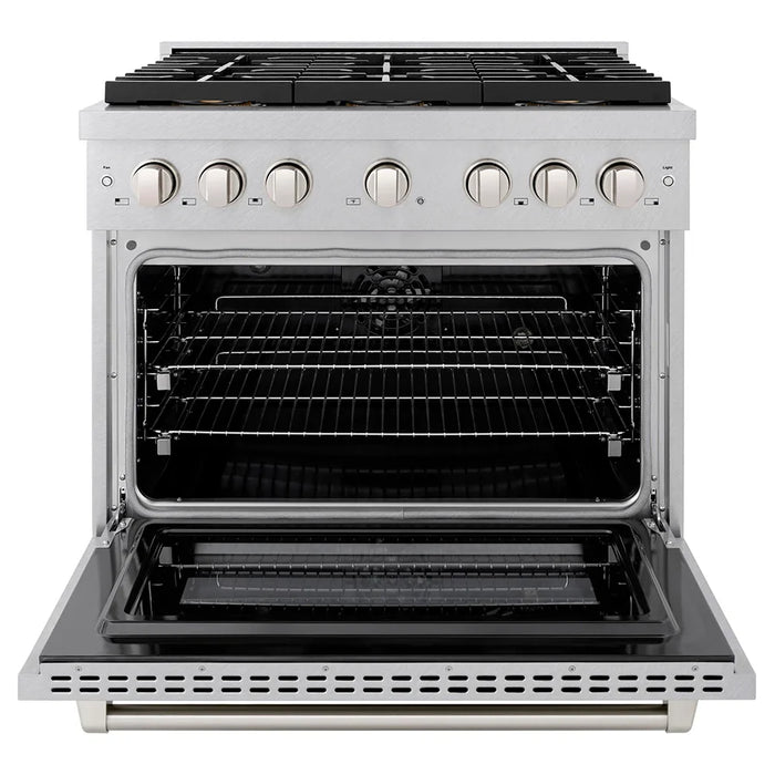 ZLINE 36" Paramount Dual Fuel Range DuoPro™ Cooktop, Electric Convection Oven PSDRSZ-WM-36-G09K