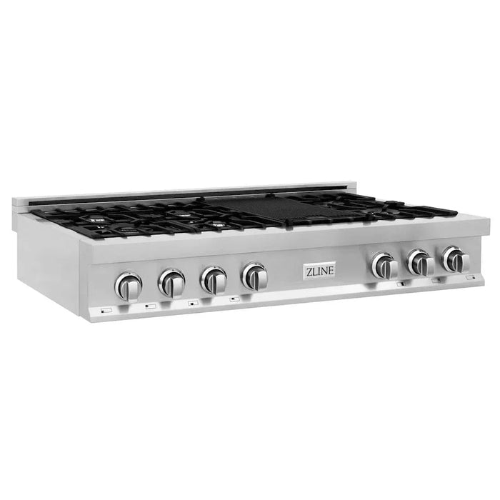 ZLINE 48 inch Rangetop with 7 Gas Burners, Griddle RT-GR-4809K