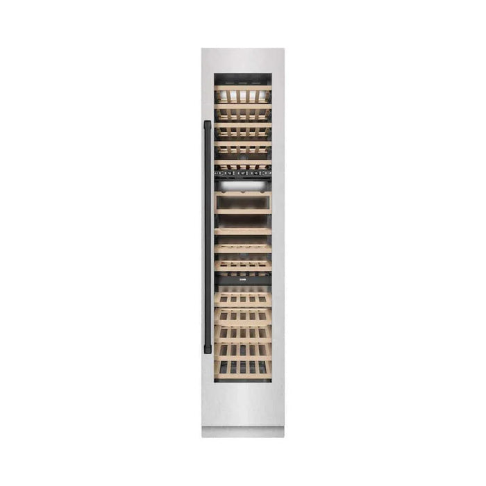 ZLINE 18"Triple Zone 68 Bottle Right Hinge Column Wine Cooler, DuraSnow® Stainless Steel Matte Black RCWVRZ-SN-18-MB09K