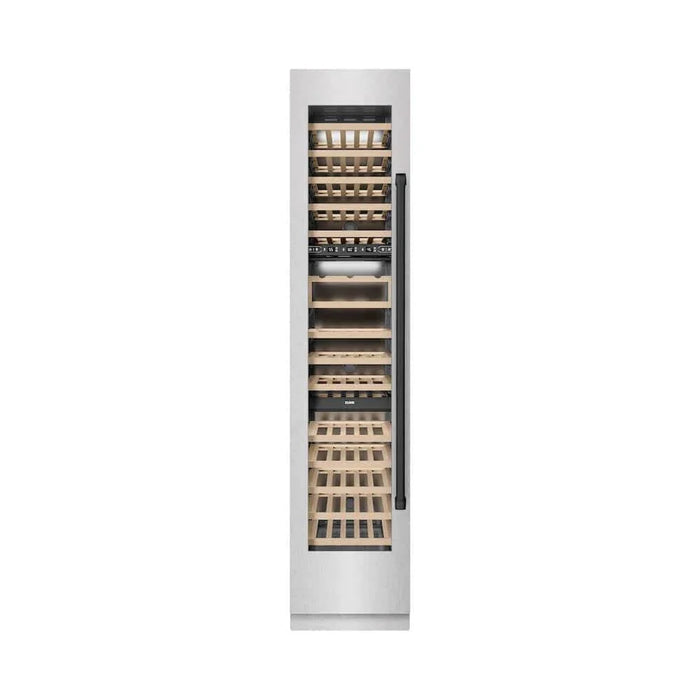 ZLINE 18"Triple Zone 68 Bottle Left Hinge Column Wine Cooler, DuraSnow® Stainless Steel Matte Black RCWVLZ-SN-18-MB09K