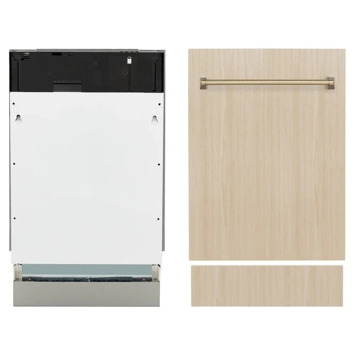 ZLINE Autograph 18" Dishwasher Stainless, Champagne Bronze DWVZ-18-CB09K