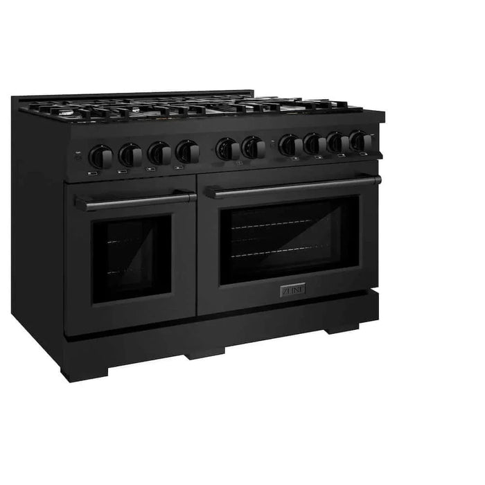 ZLINE 48" Select Dual Fuel Range Gas Cooktop Electric Convection Oven Black Stainless Steel HDRB-4809K